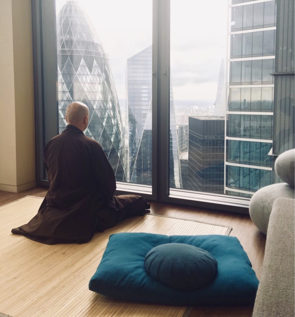 Monk in Skyscrapper